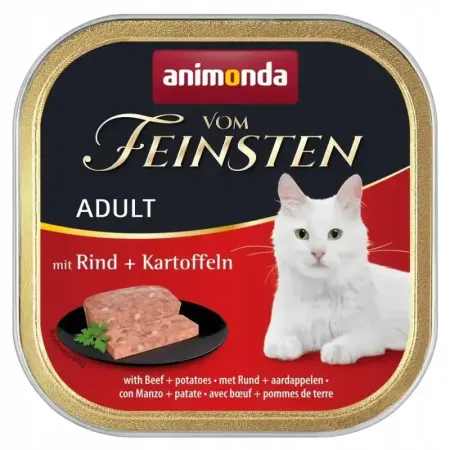 ANIMONDA Vom Feinsten Cat Wołowina z ziemniakami 100g
